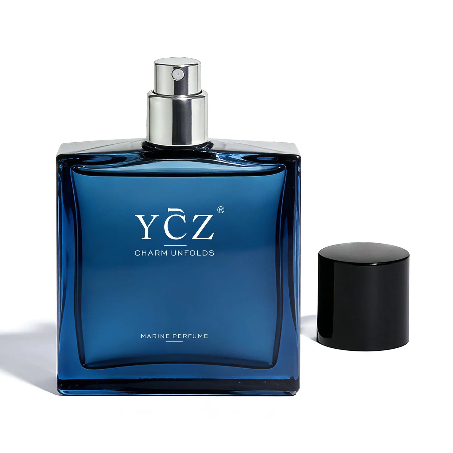 YCZ Midnight Marine Eau De Parfum 50Ml Unisex | Aromatic Aquatic Ocean Fresh Woody Perfume with Bergamot Coconut Amber | Long Lasting Luxury Arabian Fragrance for Men Women | Premium Gift