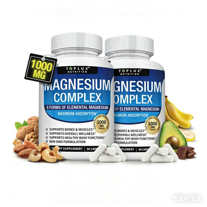 Toplux Magnesium Complex 8 Essential Magnesium Supplement 1000Mg